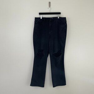 Judy Blue High Rise 90's Straight Leg Distressed Jeans Size 22W